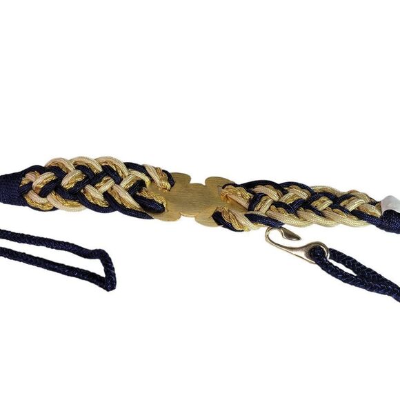 Vintage Women's Belt Woven Braided Fabric 34" - Picture 4 of 11